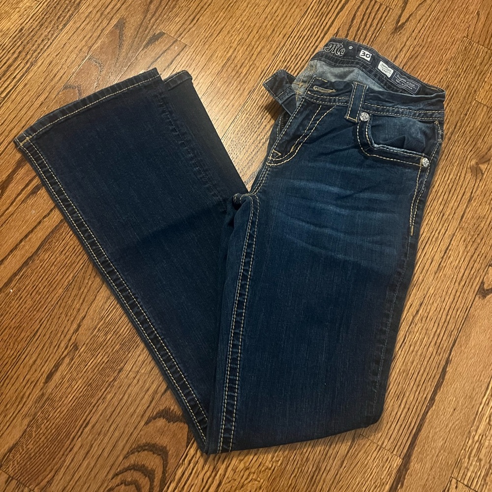 Miss Me Deep Blue Flare Jeans